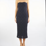 Abito Blu in pizzo cloquè LUCIANA 1 MAX MARA STUDIO 