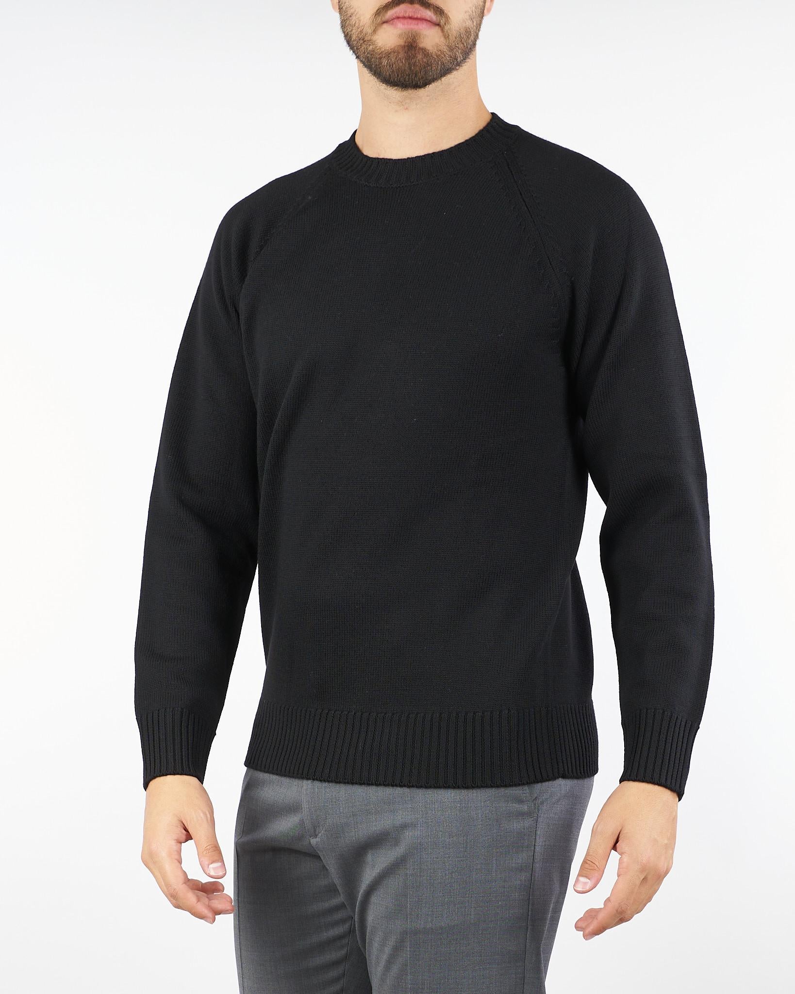 Maglia Nero in lana A069F009 9000 PAOLO PECORA 