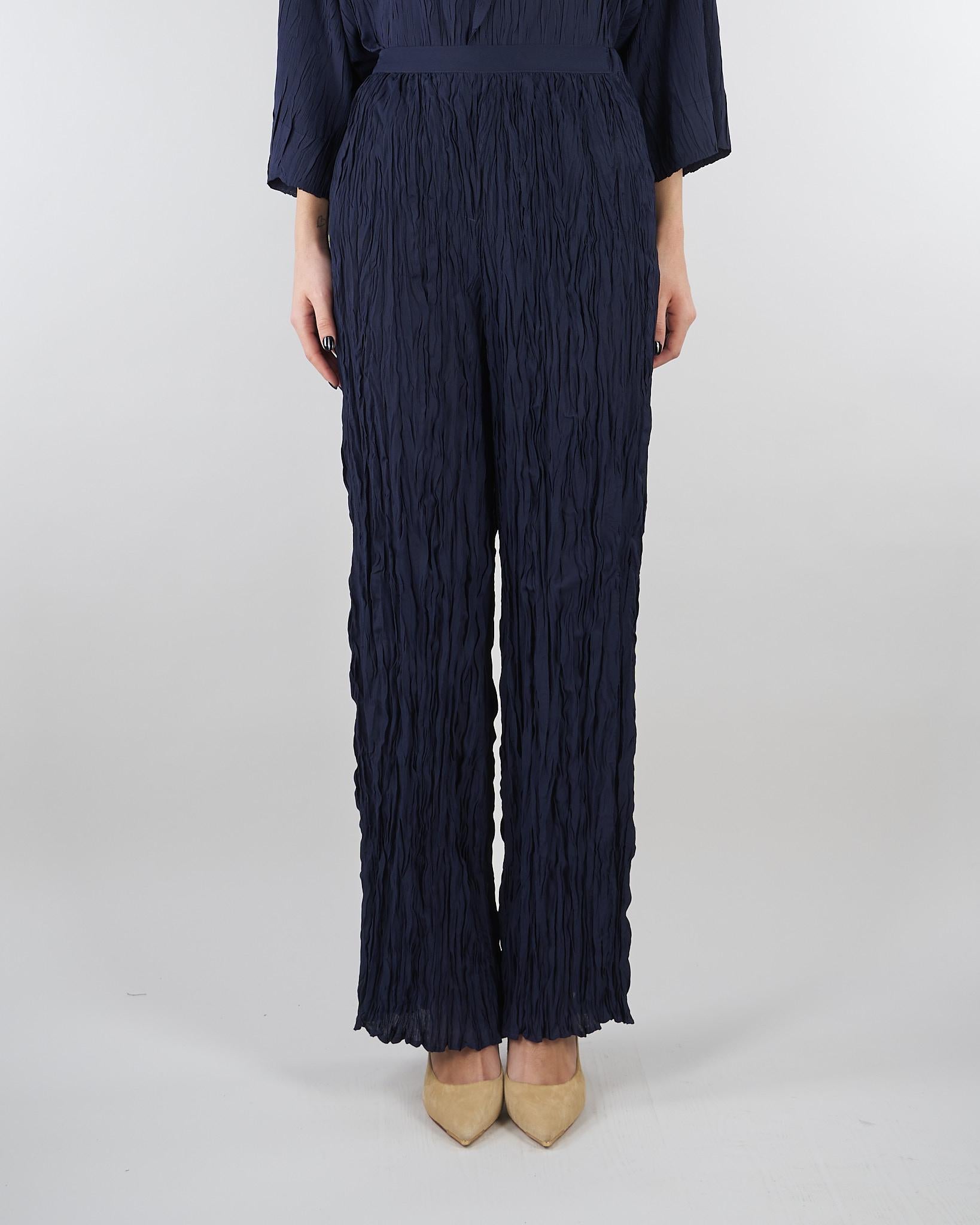 Pantalone Blu dritto con elastico in vita SP5PR004 3000 ICONA 