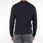 Maglia Blu in pura lana con pattern jacquard a rilievo EM002196AF138510 FB064 EMPORIO ARMANI 