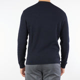 Maglia Blu in pura lana con pattern jacquard a rilievo EM002196AF138510 FB064 EMPORIO ARMANI 