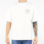T-shirt Bianco oversize con stampa logo F5PKUATH224 13 A PAPER KID 
