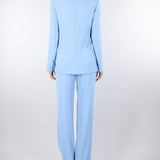 Tailleur Azzurro doppiopetto con pantalone dritto