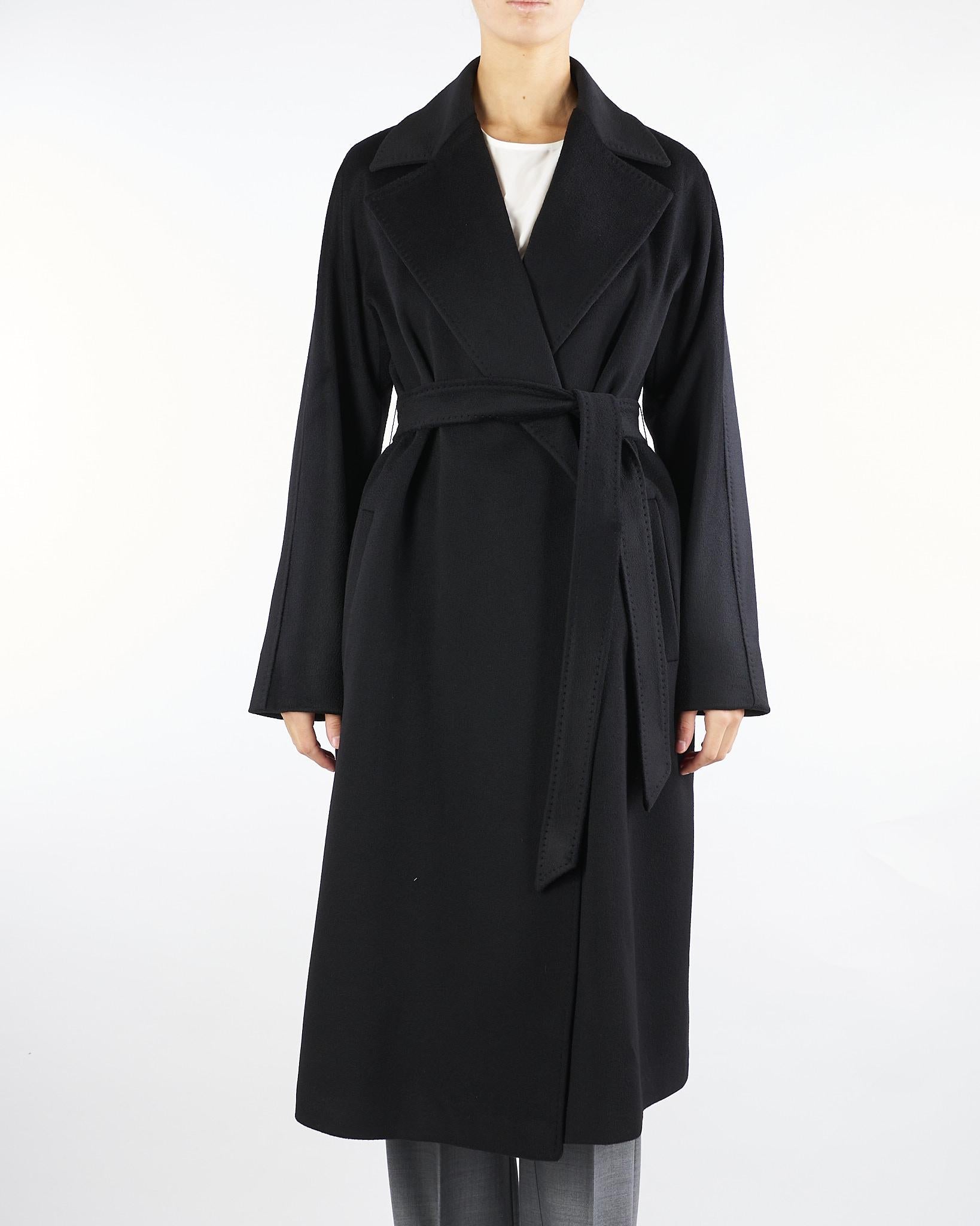 Cappotto Nero a vestaglia in cashmere EUCLIDE 10 MAX MARA STUDIO 