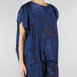 Blusa jacquard Blu SP5MR027 3000 ICONA 