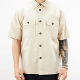 Overshirt in misto lino e cotone relaxed fit Paolo Pecora