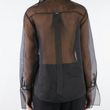 Camicia Nero in organza CA09957E2 110 ELISABETTA FRANCHI 