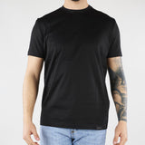T-shirt Basic Nero in cotone mercerizzato LT26001 D001 LOW BRAND 