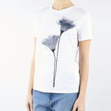 T-shirt con stampa e ricamo