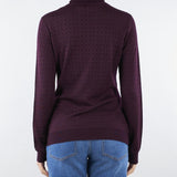 Maglia Merlot in lana con micro-logo jacquard MK23S56E2 EA4 ELISABETTA FRANCHI 