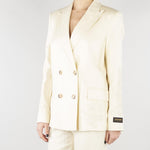 Blazer Vaniglia doppiopetto spinato con ricami D48EI023ER3 MF333 ERMANNO BY ERMANNO SCERVINO 