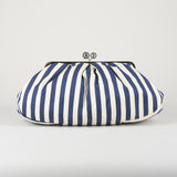 Pasticcino Bag Blu-Bianco  large in cotone a righe WKACACHI 3 MAX MARA WEEKEND 
