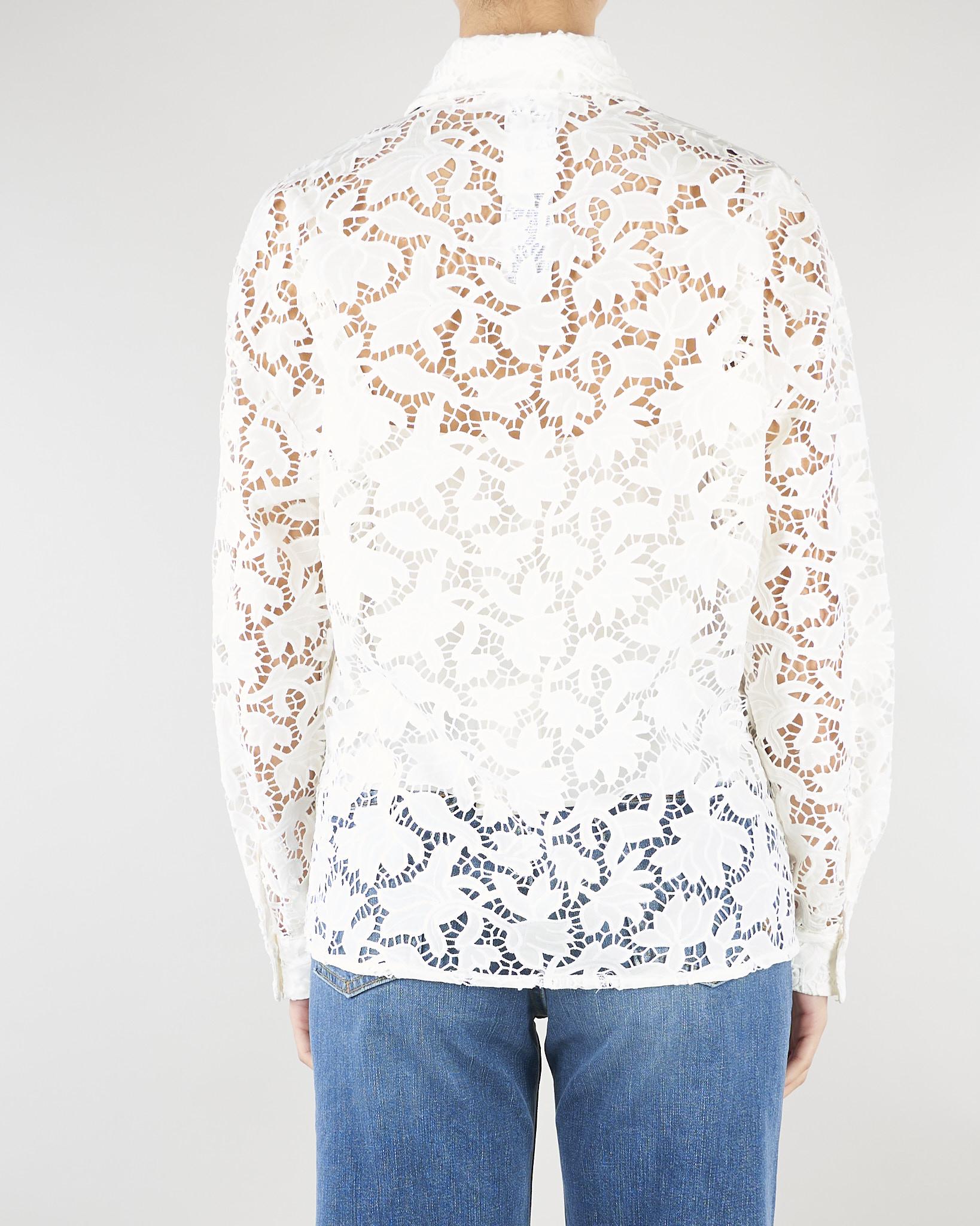 Camicia Bianco in cotone sangallo PBPACACIA 1 PENNY BLACK 