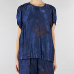 Blusa jacquard Blu SP5MR027 3000 ICONA 