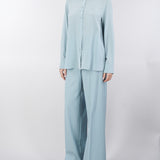 Pantalone Acqua palazzo in tela di lana