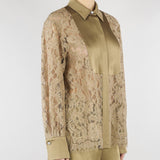 Camicia Verde in pizzo con dettagli in satin E3809739 30 CLIPS 