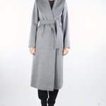 Cappotto Grigio in drap di pura lana LORIANA 11 MAX MARA STUDIO 