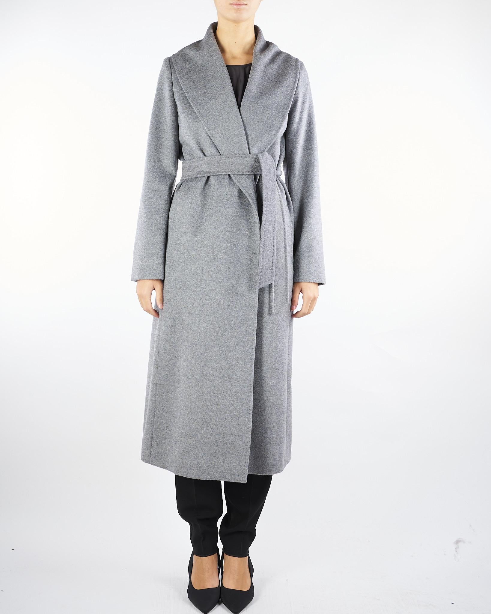 Cappotto Grigio in drap di pura lana LORIANA 11 MAX MARA STUDIO 