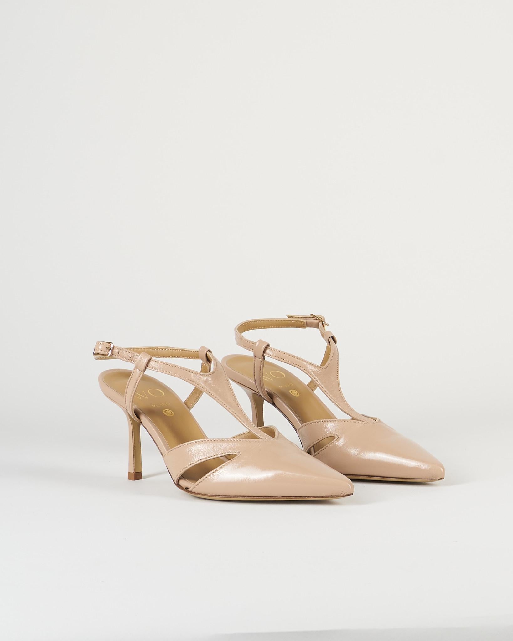 Slingback Nude in pelle 323 40 WO MILANO 