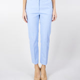 Pantalone Azzurro a sigaretta in cotone stretch