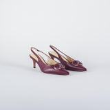 Décolleté Bordeaux sling back con Oval T<BR/> TCP030 5609 TWIN SET 