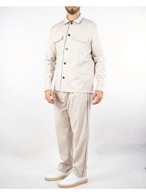 Pantalone Panna in tessuto tecnico con gamba e fondo largo L1PFW25266967 A039 LOW BRAND 