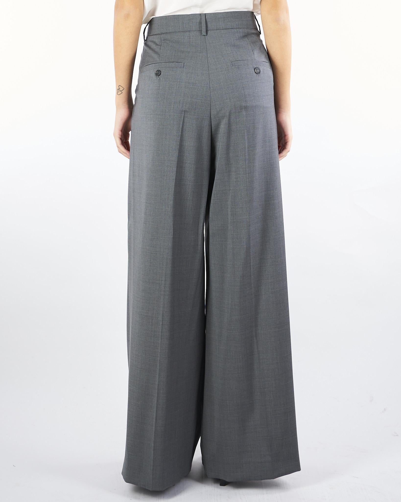 Pantalone Grigio in lana stretch ADELFI 3 MAX MARA WEEKEND 
