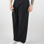 Pantalone Nero con elastico e pences Relaxed fit S6PKMAPA094 110 A PAPER KID 