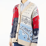 Cardigan Multicolor over in filato jacquard BAOBAB 1 MAX MARA WEEKEND 