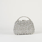 Clutch Argento in metallo con pietre ACA0183 50 ANNA CECERE 