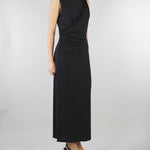 Abito Nero in jersey con drappeggio PBPGIOIA 6 PENNY BLACK 