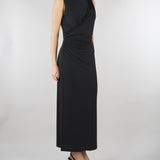 Abito Nero in jersey con drappeggio PBPGIOIA 6 PENNY BLACK 