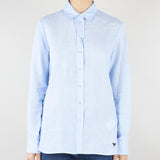 Camicia Celeste in tela di lino WKDWERNER 20 MAX MARA WEEKEND 
