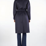 Cappotto Blu midi doppiopetto in lana Resina RESINA 10 MAX MARA WEEKEND 