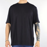 T-shirt Nero Oversize con patch logo sul retro