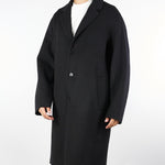 Cappotto Nero oversize in pura lana B6F0022 99 AMARANTO 
