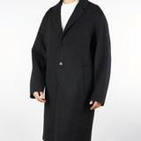 Cappotto Nero oversize in pura lana B6F0022 99 AMARANTO 