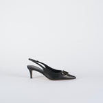 Décolleté Nero sling back con Oval T TCP030 6 TWIN SET 