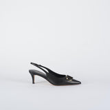 Décolleté Nero sling back con Oval T TCP030 6 TWIN SET 