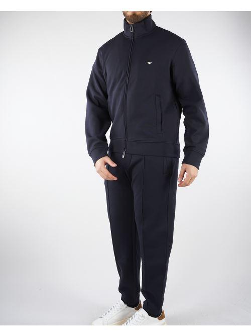 Pantalone Jogger Blu in double jersey con ricamo logo EM004542AF10013 UB118 EMPORIO ARMANI 