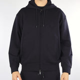 Felpa Nero con zip e cappuccio con logo