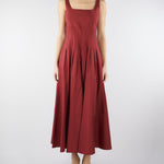 Abito Rosso in popeline con gonna ampia MSTFELTRE 74 MAX MARA STUDIO 