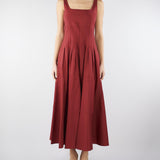 Abito Rosso in popeline con gonna ampia MSTFELTRE 74 MAX MARA STUDIO 
