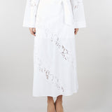 Gonna lunga Bianco in popeline e sangallo TT2030 1 TWIN SET 