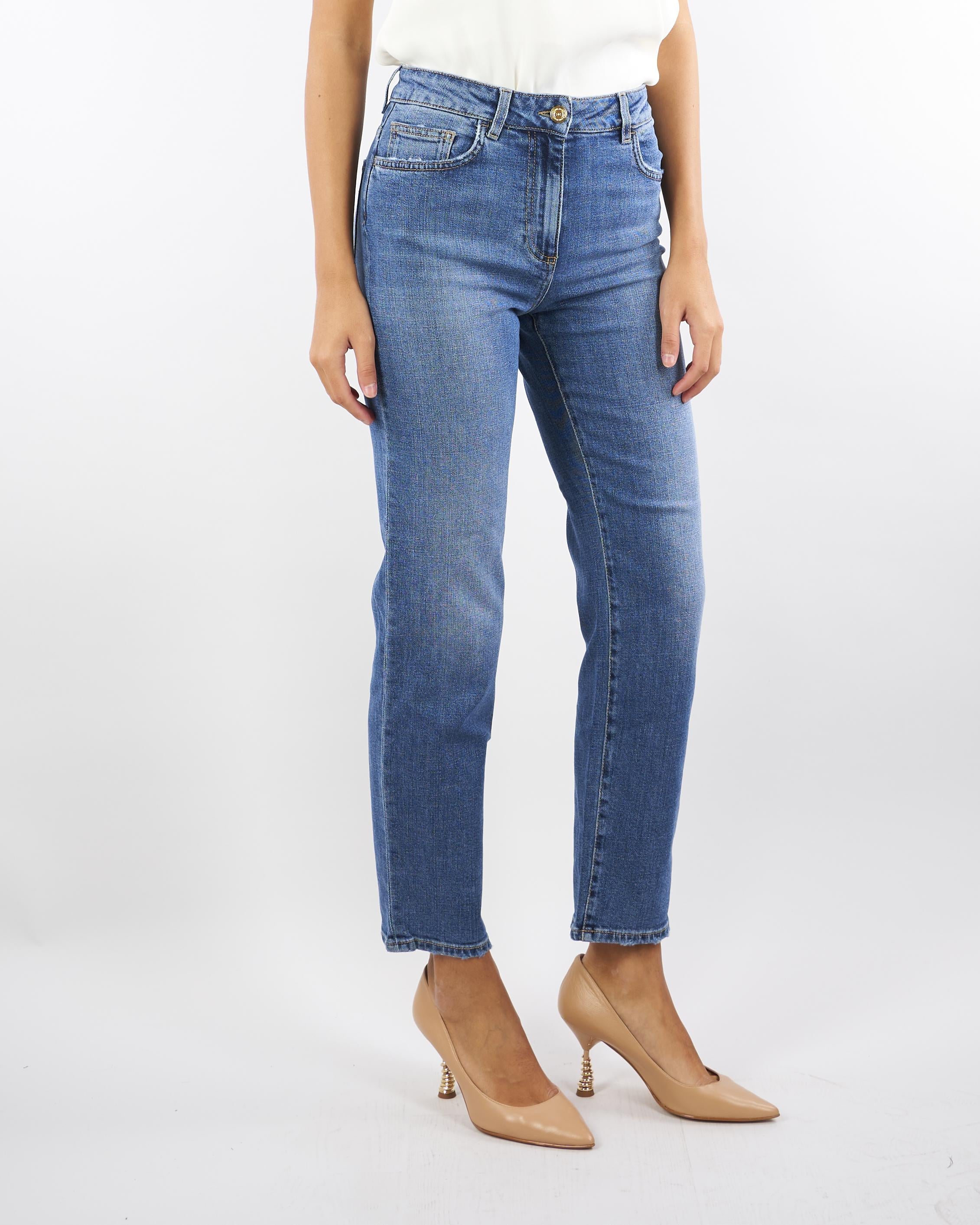 Jeans con logo embossed PJ07N56E2 192 ELISABETTA FRANCHI 