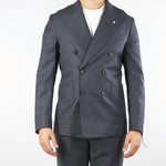 Giacca Grigio doppiopetto in flanella di lana 3932G2738250501 98 MANUEL RITZ 