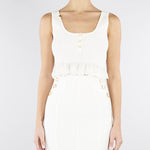 Top Avorio in maglia à jour TK74B61E2 360 ELISABETTA FRANCHI 