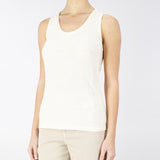 Canotta Panna in jersey jacquard stretch