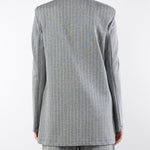 Blazer Grigio in jersey gessato MANIA 1 PENNY BLACK 