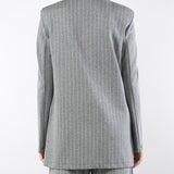 Blazer Grigio in jersey gessato MANIA 1 PENNY BLACK 